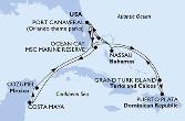 Port Canaveral,Ocean Cay,Grand Turk Island,Puerto Plata,Nassau,Port Canaveral,Ocean Cay,Costa Maya,Cozumel,Nassau,Port Canaveral