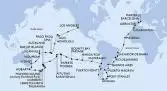 Francia, Spagna, Gibilterra, Marocco, Capo Verde, Brasile, Argentina, Isole Falkland, Cile, Isole Pitcairn, Polinesia Francese, Isole Cook, Nuova Zelanda, Australia, Nuova Caledonia, Vanuatu, Samoa, Samoa Americane, Stati Uniti