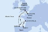 Southampton,Gijon,La Rochelle,Bilbao,Le Havre,Southampton