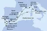 Genoa,Marseille,Malaga,Portimao,Casablanca,Gibraltar,Alicante,Civitavecchia,Genoa