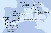 Marseille,Malaga,Portimao,Casablanca,Gibraltar,Alicante,Civitavecchia,Genoa,Marseille
