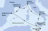 Valletta,Barcelona,Marseille,Genoa,Naples,Palermo,Valletta