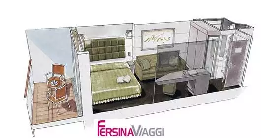 Cabina esterna con balcone