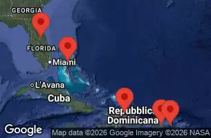 NORWEGIAN JOY - Itinerario di 7 notti partendo da ORLANDO-BEACHES-PORT CANAVERAL, FL il 27/02/2026 -  FLORIDA, DOMINICAN REPUBLIC, VIRGIN ISLANDS, PUERTO RICO, BAHAMAS