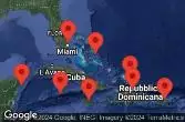 Florida, Jamaica, Cayman Islands, Puerto Rico, Dominican Republic