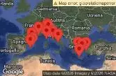 Spain, France, Italy, Crete, Turkey, Greece