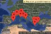 Spain, France, Italy, Crete, Turkey, Greece