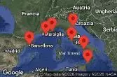 BARCELLONA, SPAGNA, FRANCIA, ITALIA, NAVIGAZIONE